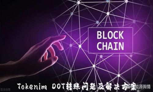 
Tokenim DOT转账问题及解决方案